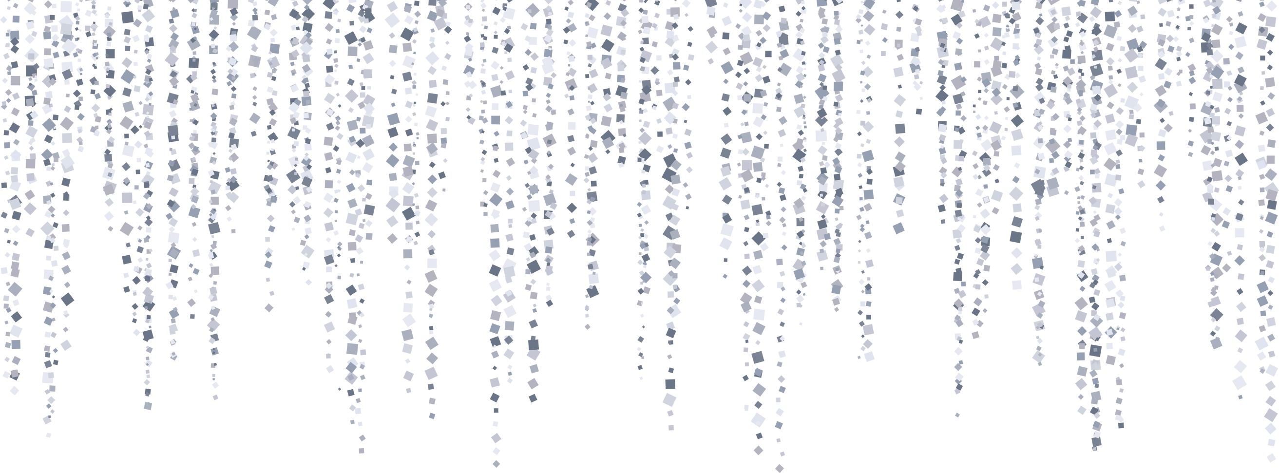 Silver glitter rain garland decoration